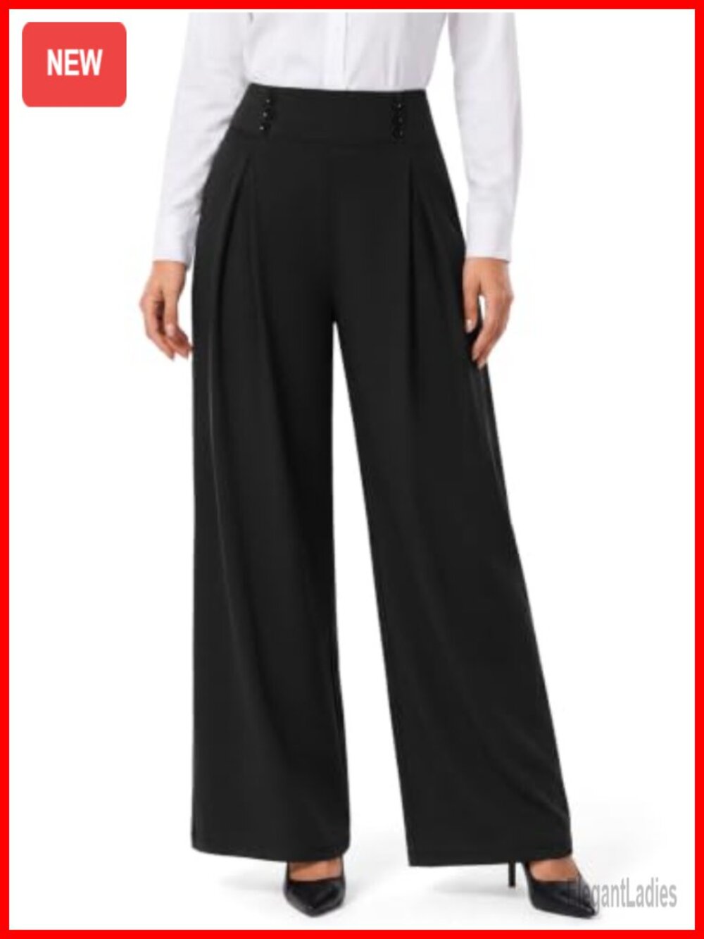 Wide Leg Work Pants Women Business Casual Teacher Yoga Knit Slacks